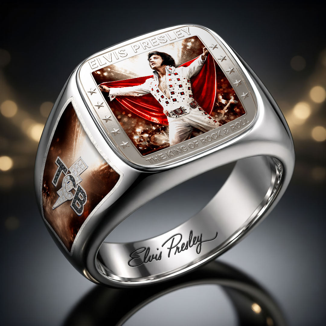 Elvis Presley 3D Engraved Ring – HOATT19283