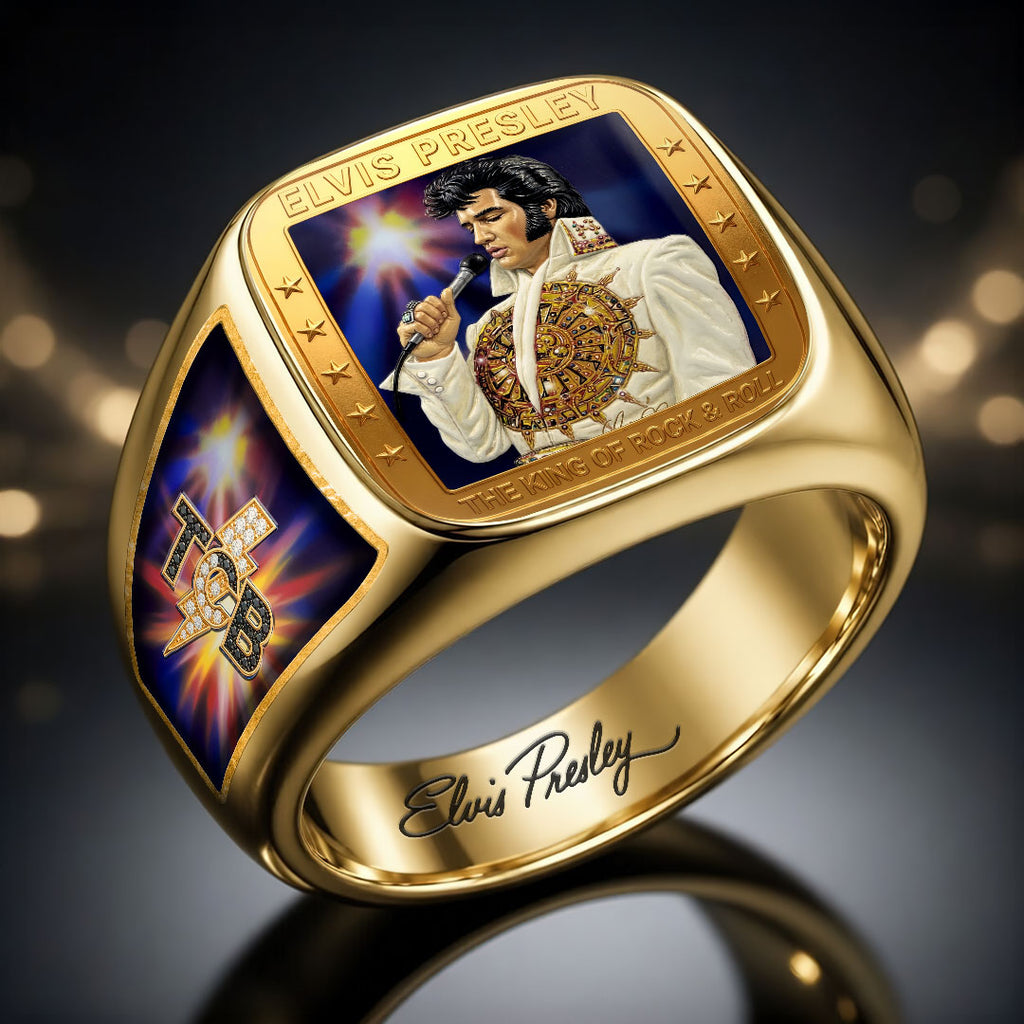 Elvis Presley 3D Engraved Ring – HOATT19293