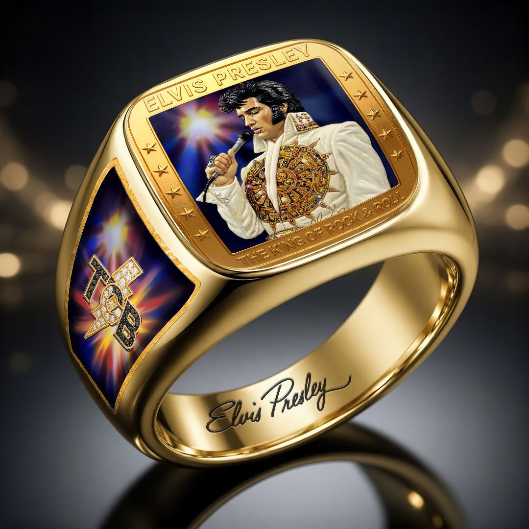 Elvis Presley 3D Engraved Ring – HOATT19293