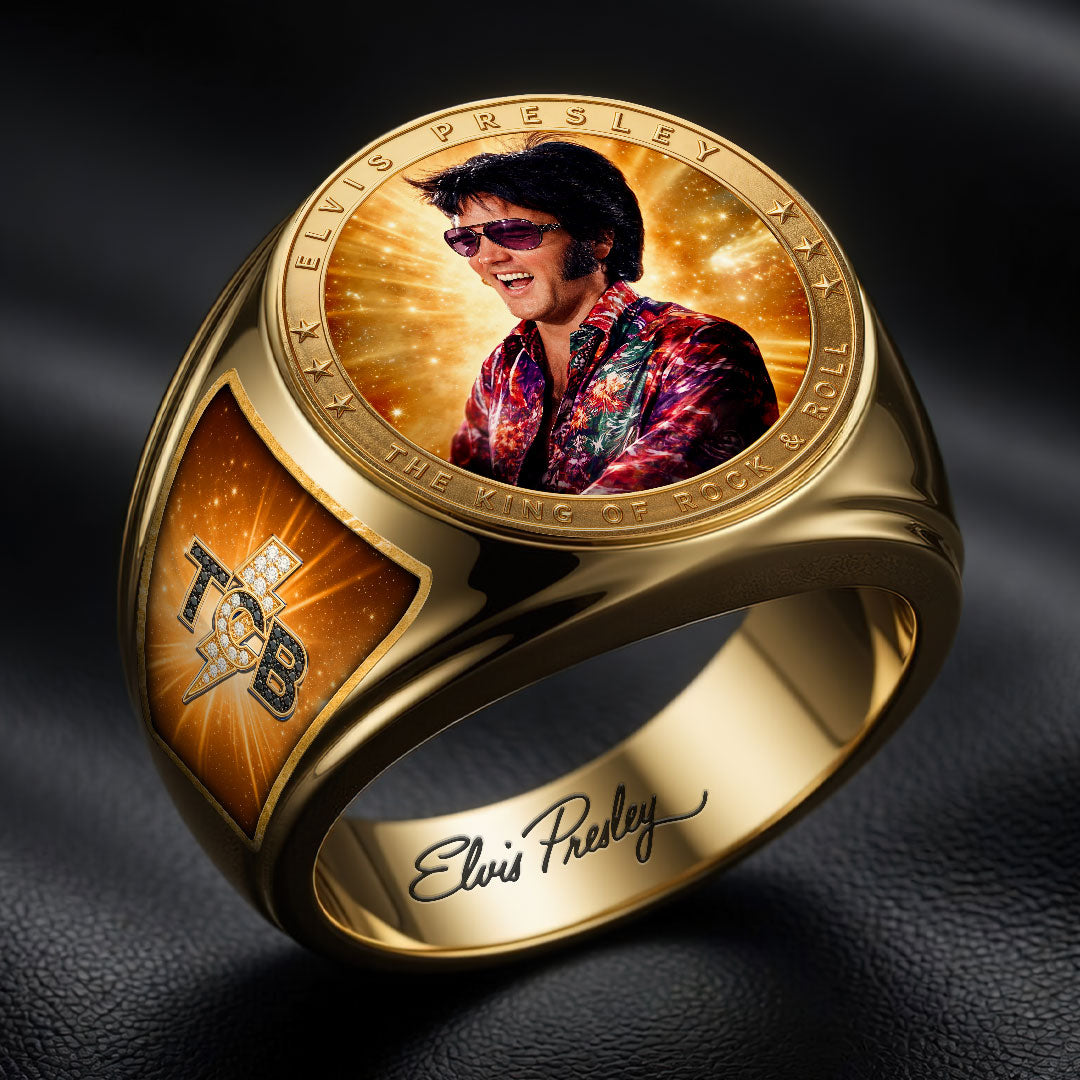 Elvis Presley 3D Engraved Ring – HOATT19335