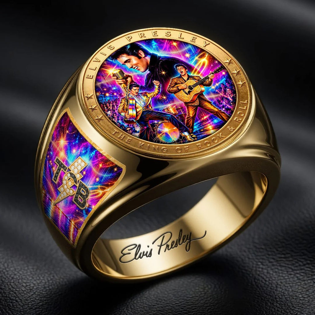 Elvis Presley 3D Engraved Ring – HOATT21672