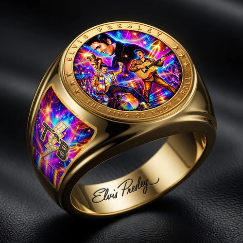 Elvis Presley 3D Engraved Ring – HOATT21672