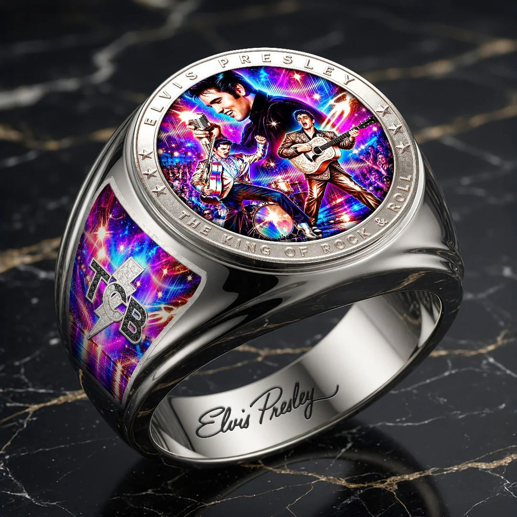 Elvis Presley 3D Engraved Ring – HOATT21672