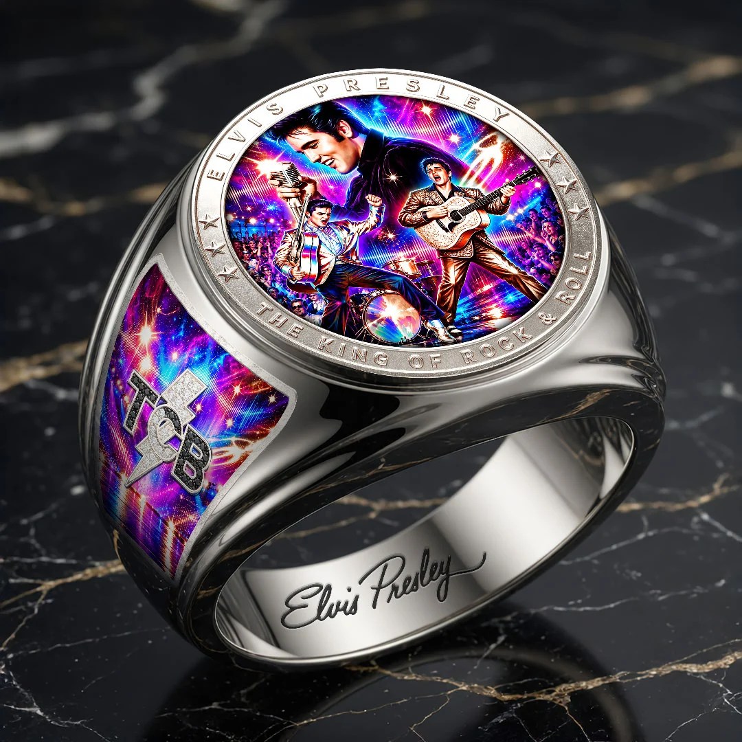 Elvis Presley 3D Engraved Ring – HOATT21672