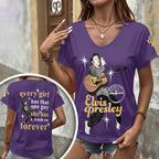 Elvis Presley 3D Women's V-Neck T-Shirt – GNE6951
