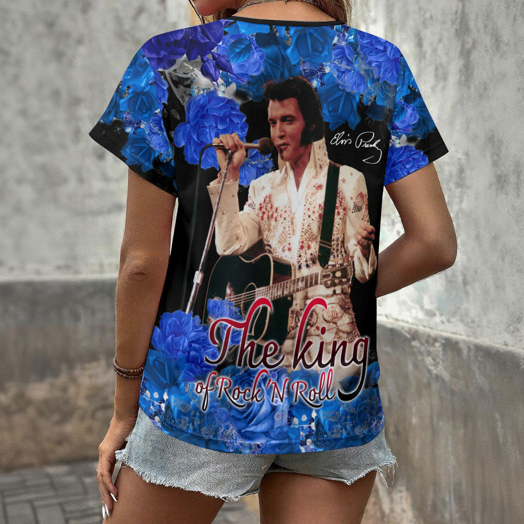 Elvis Presley 3D Women's V-Neck T-Shirt – HOATT17276