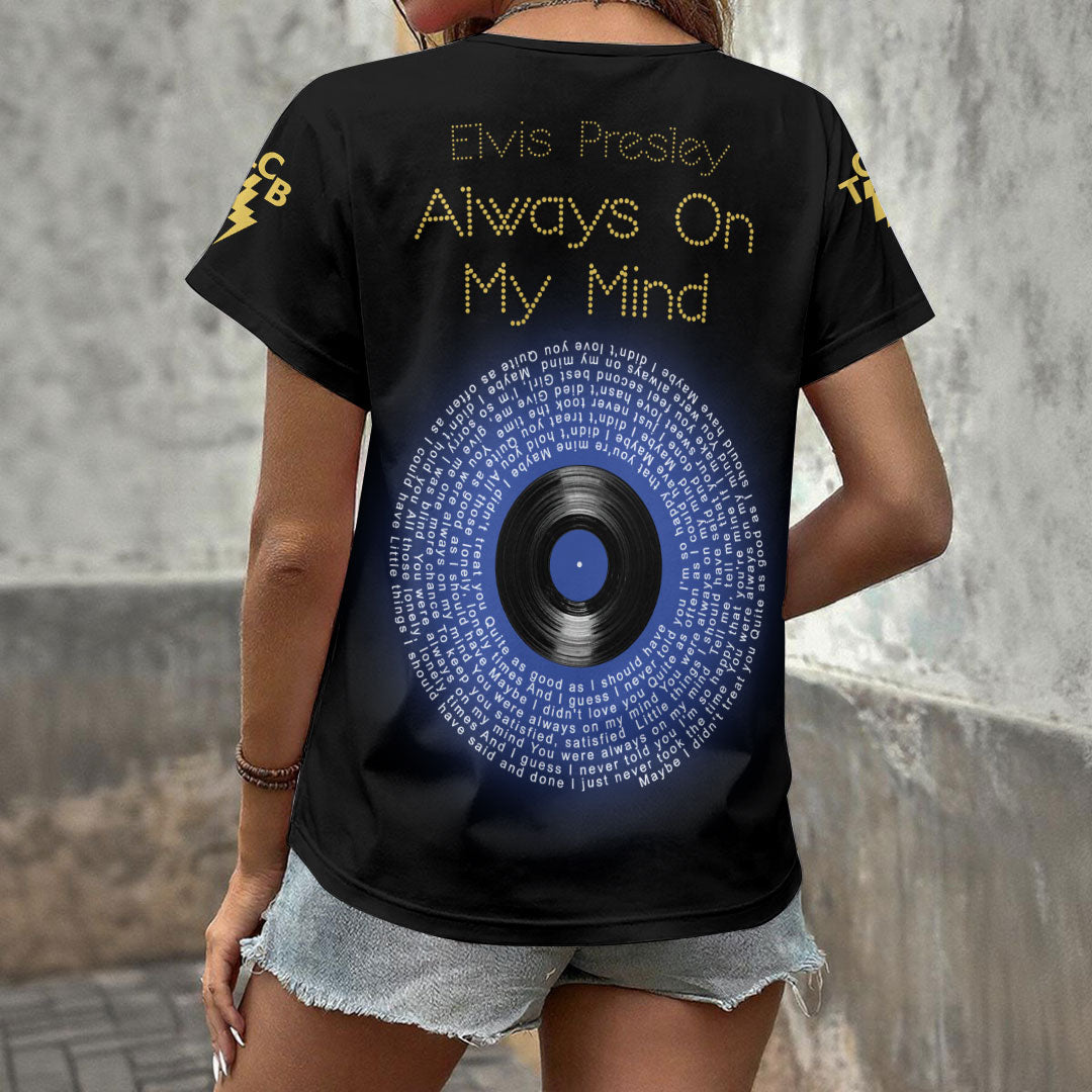 Elvis Presley 3D Women's V-Neck T-Shirt – HOATT17791