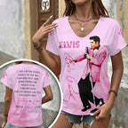 Elvis Presley 3D Women's V-Neck T-Shirt – HOATT17799