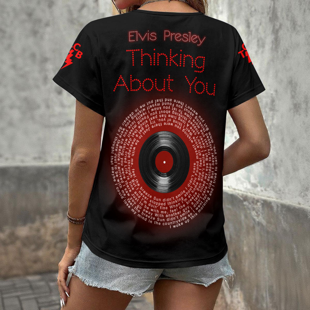 Elvis Presley 3D Women's V-Neck T-Shirt – HOATT17978
