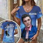 Elvis Presley 3D Women's V-Neck T-Shirt – HOATT18371