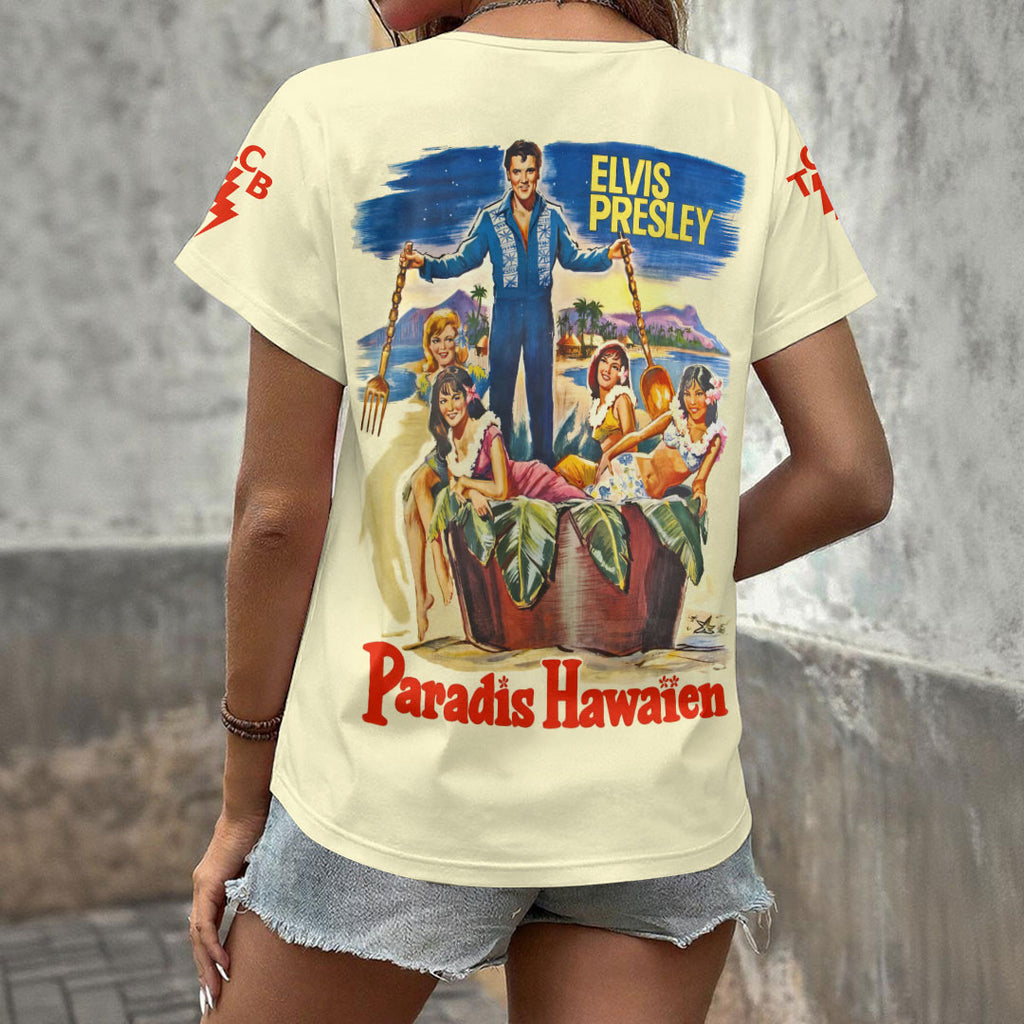 Elvis Presley 3D Women's V-Neck T-Shirt – HOATT18757