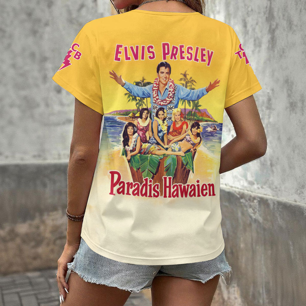 Elvis Presley 3D Women's V-Neck T-Shirt – HOATT18758