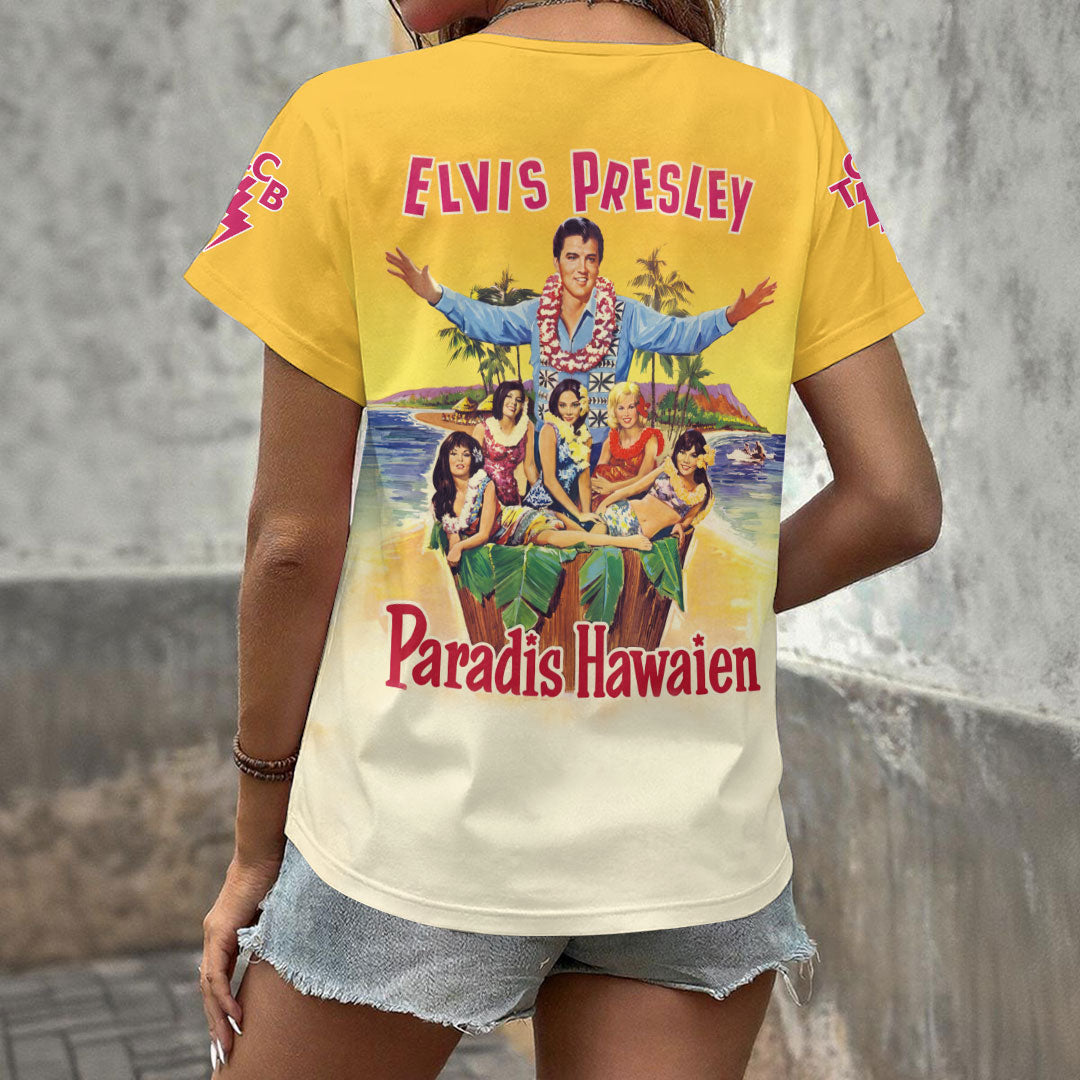 Elvis Presley 3D Women's V-Neck T-Shirt – HOATT18758