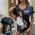 Elvis Presley 3D Women's V-Neck T-Shirt – HOATT20460