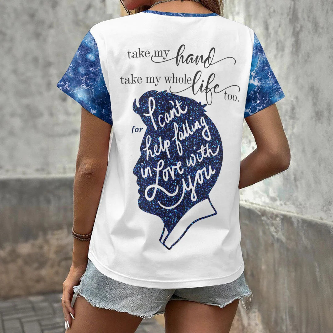 Elvis Presley 3D Women's V-Neck T-Shirt – HOATT20868