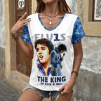 Elvis Presley 3D Women's V-Neck T-Shirt – HOATT20868