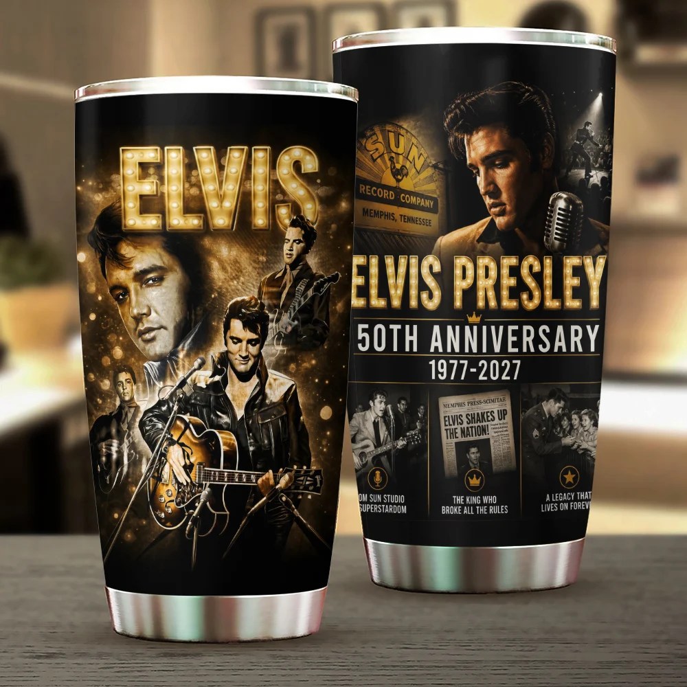 Elvis Presley 50th Anniversary 2027 Tumbler Cup – MAITM15376