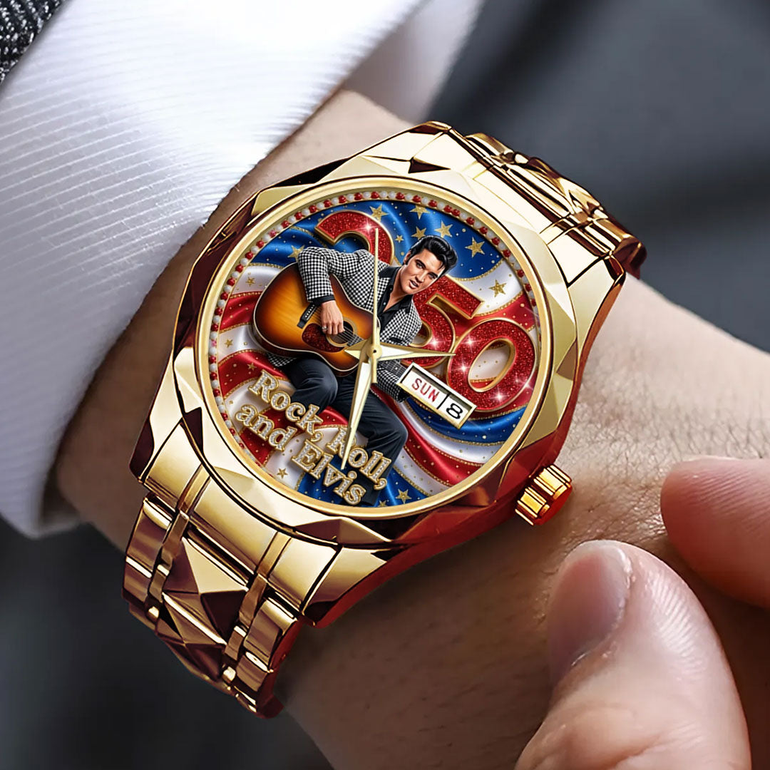 Elvis Presley Alloy Luxury Quartz Watch – TMTHU4559