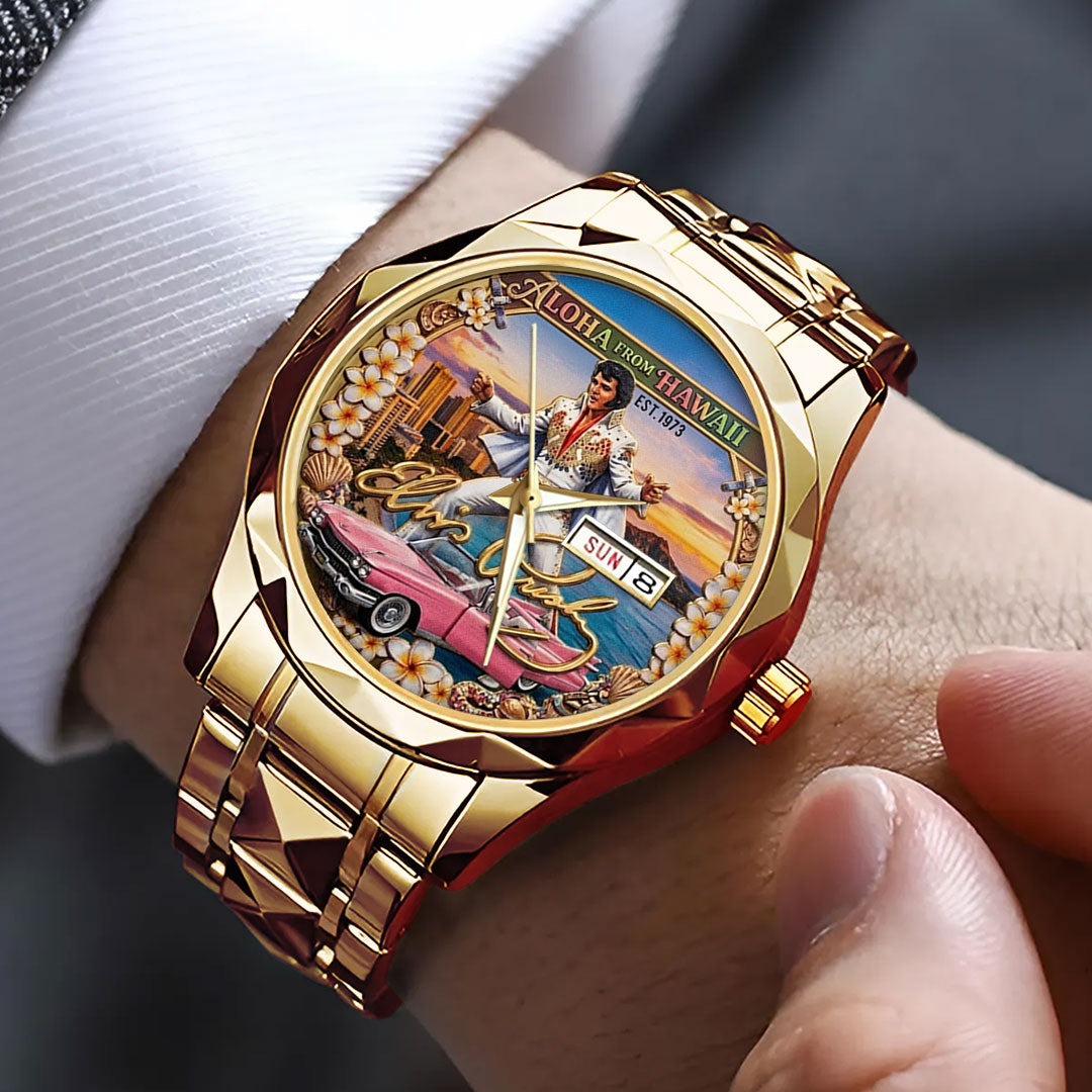 Elvis Presley Alloy Luxury Quartz Watch – TMTHU5356