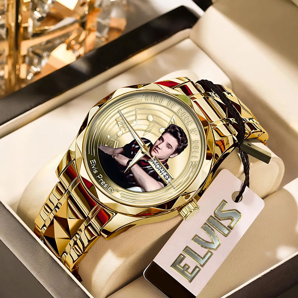 Elvis Presley Alloy Luxury Quartz Watch – TMTHU6694