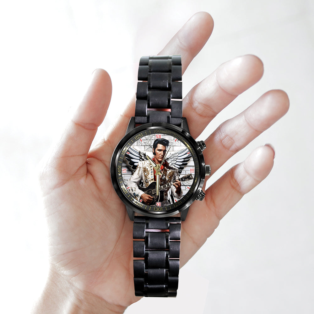 Elvis Presley Black Stainless Steel Watch – GNE 251
