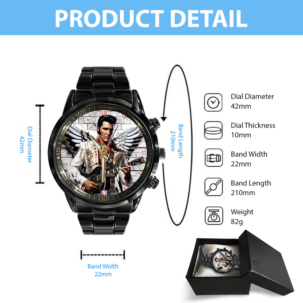 Elvis Presley Black Stainless Steel Watch – GNE 251