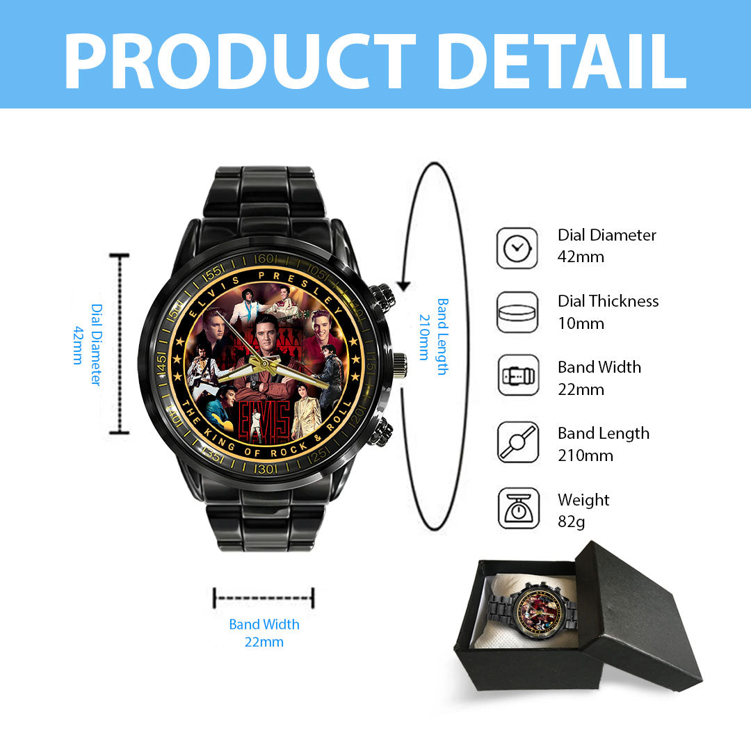 Elvis Presley Black Stainless Steel Watch – HOATT16391