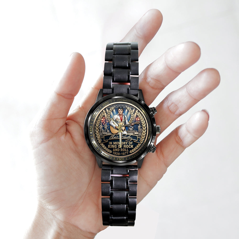 Elvis Presley Black Stainless Steel Watch – MAITM14583