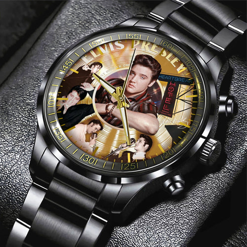 Elvis Presley Black Stainless Steel Watch – MAITM 6302