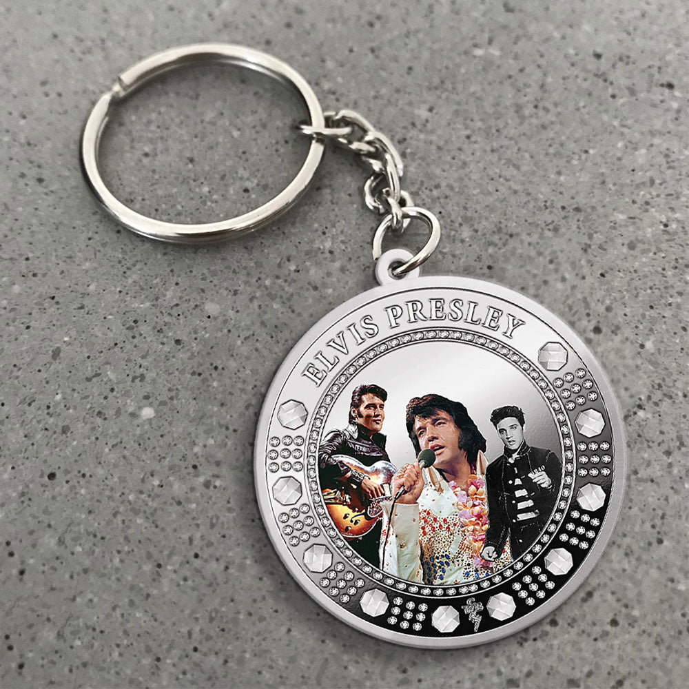 Elvis Presley Custom Shape 2-sided Keychain – MAITM12681