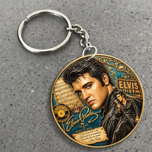 Elvis Presley Custom Shape 2-sided Keychain – MAITM15345