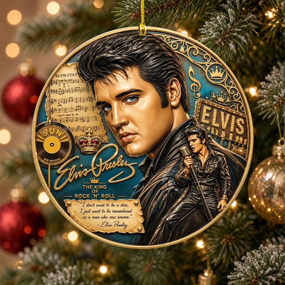 Elvis Presley Custom Shape 2-side Printed Acrylic Ornament – MAITM15344