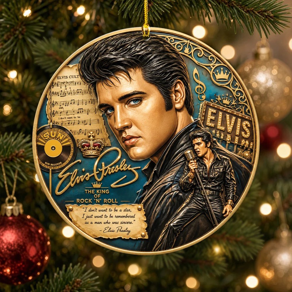 Elvis Presley Custom Shape 2-side Printed Acrylic Ornament – MAITM15344