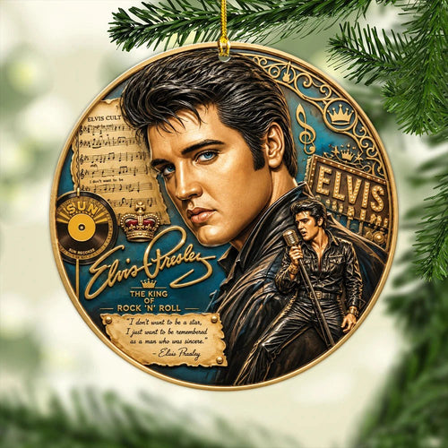 Elvis Presley Custom Shape 2-side Printed Acrylic Ornament – MAITM15344