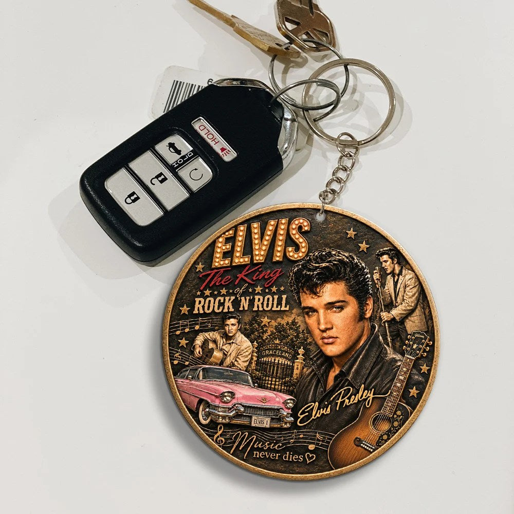 Elvis Presley Custom Shape 2-sided Keychain – MAITM15472