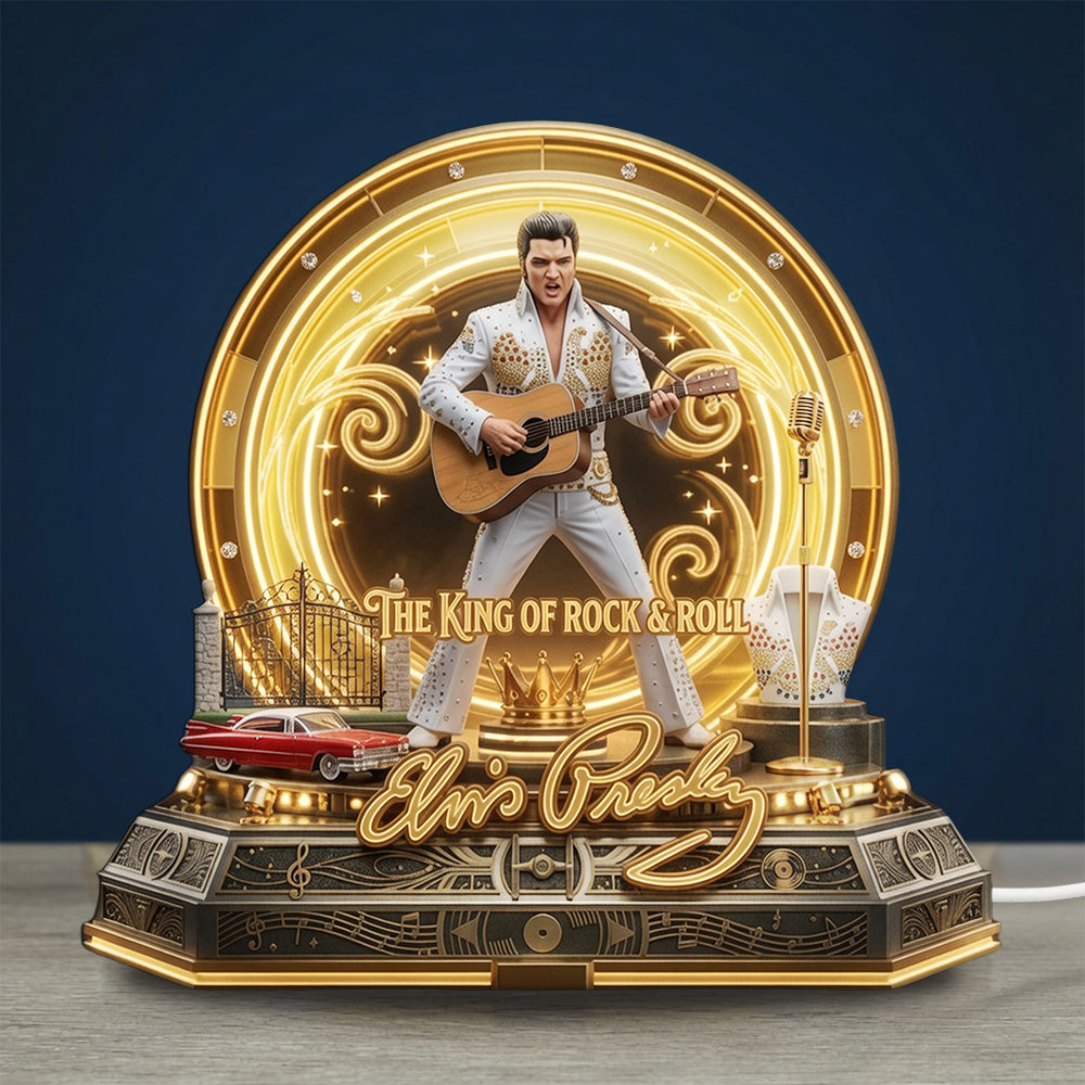 Elvis Presley Custom Shape Acrylic Light Box – TMTHU7152