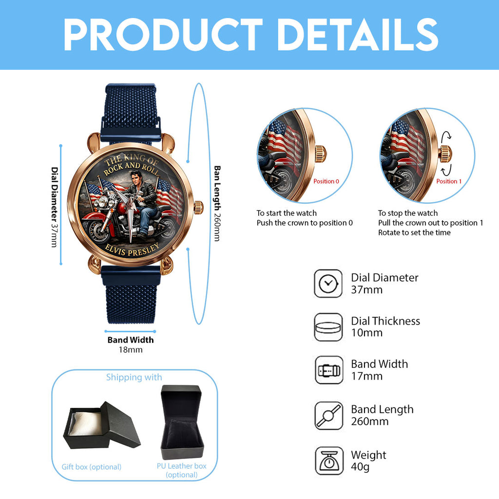 Elvis Presley Mesh Strap Quartz Watch – HOATT16496