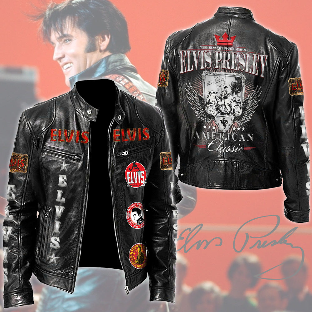 Elvis Presley Motorcycle Leather Jacket – TMTHU4103