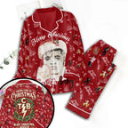 Elvis Presley Satin Pajama Set with Piping – TMTHU9110