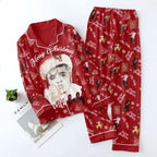Elvis Presley Satin Pajama Set with Piping – TMTHU9110