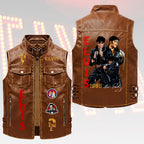 Elvis Presley Premium 2D Sleeveless Leather Vest – HOATT18360