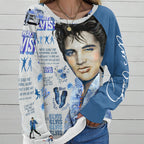 Elvis Presley Round Neck Raglan Sleeve Sweatshirt – TMTHU7500
