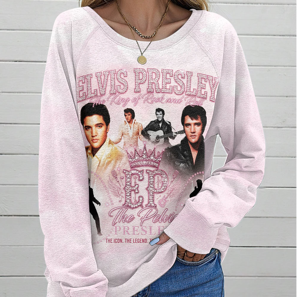 Elvis Presley Round Neck Raglan Sleeve Sweatshirt – TMTHU7629