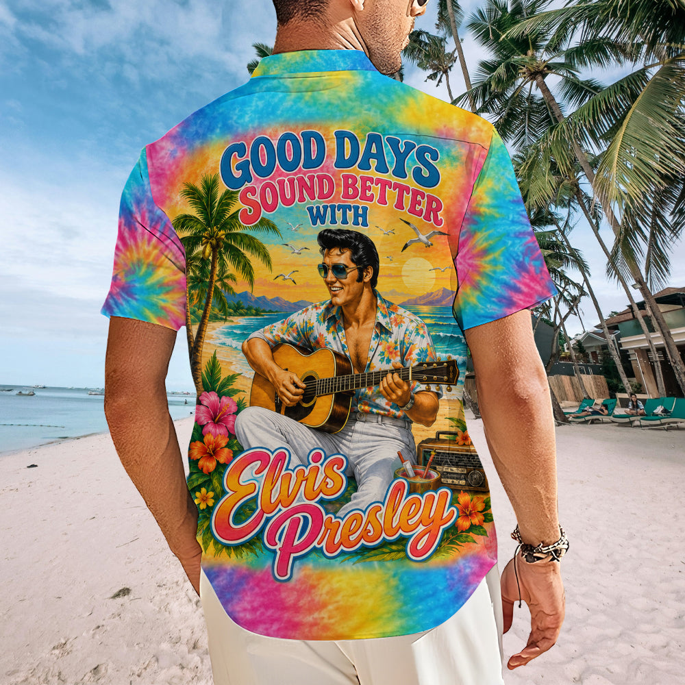 Elvis Presley Short Sleeve Button-Down Shirt – TMTHU7368