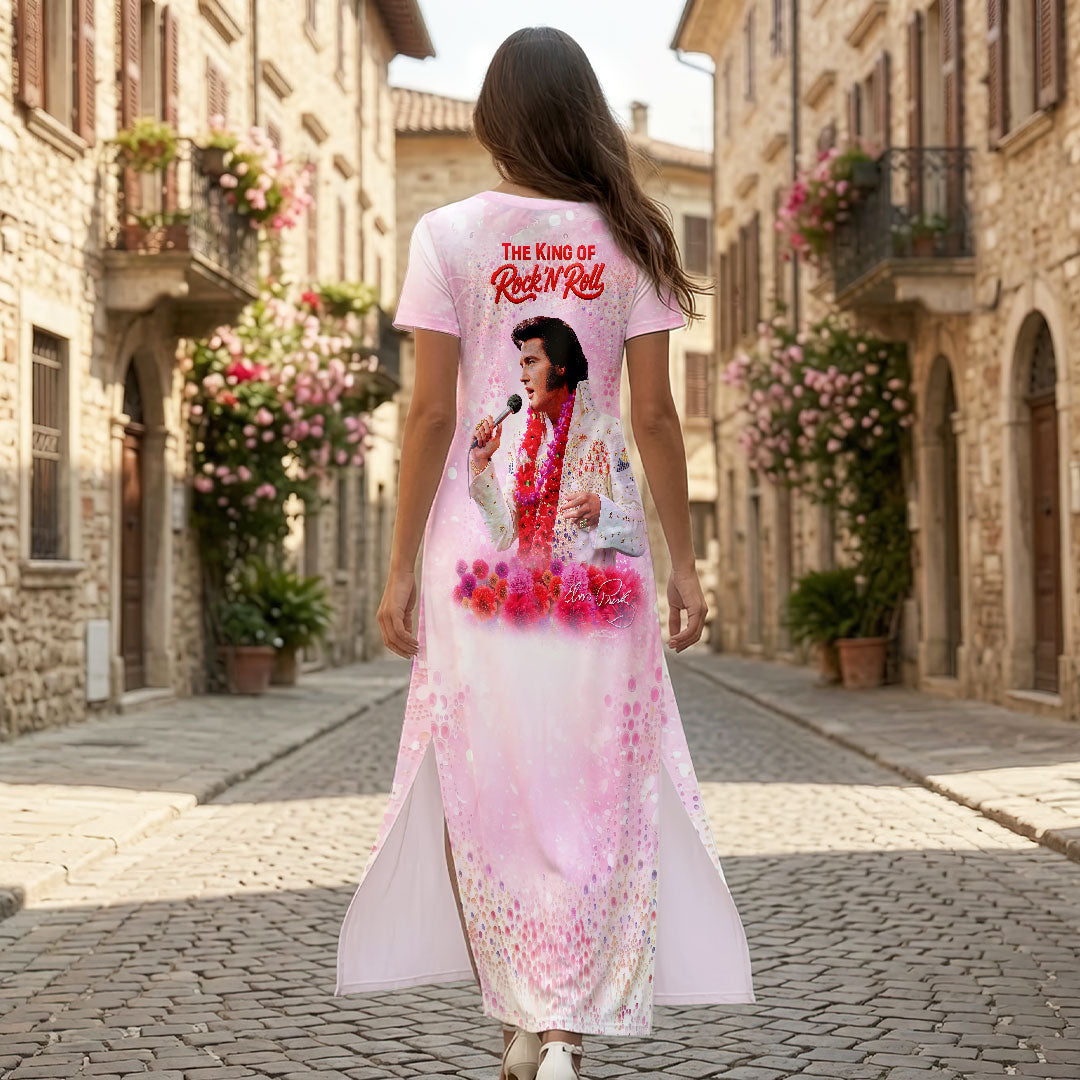 Elvis Presley Short Sleeve Maxi Dress – HOATT19393