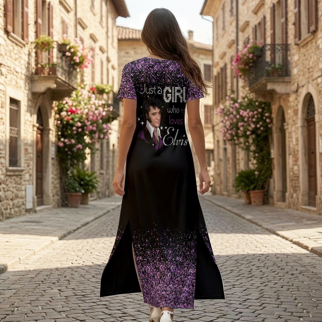 Elvis Presley Short Sleeve Maxi Dress – HOATT19395