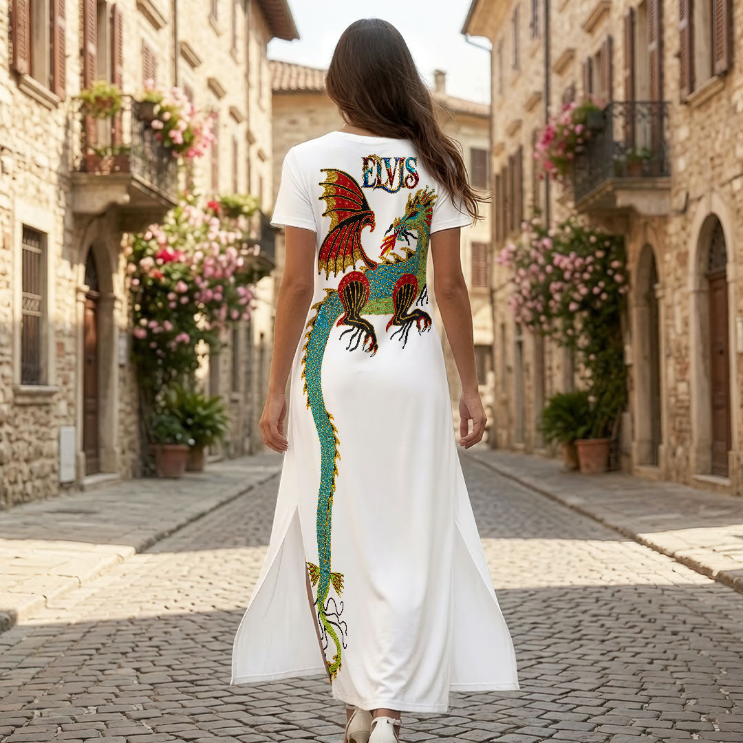 Elvis Presley Short Sleeve Maxi Dress – HOATT19480