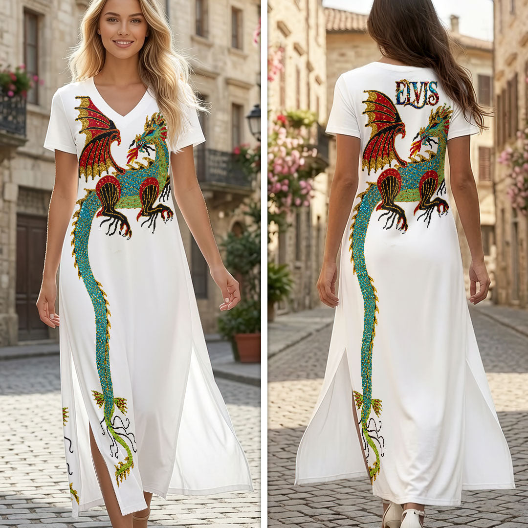 Elvis Presley Short Sleeve Maxi Dress – HOATT19480