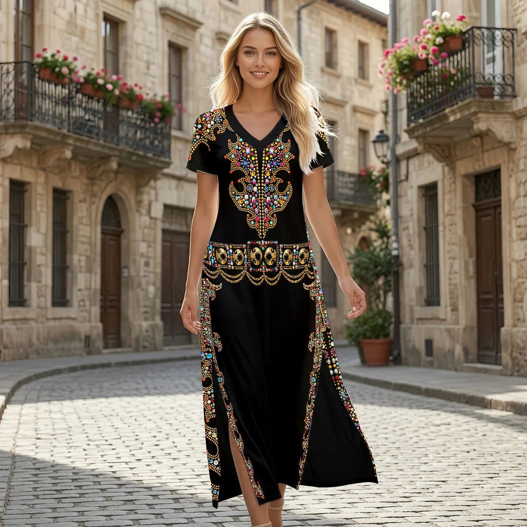 Elvis Presley Short Sleeve Maxi Dress – HOATT20917