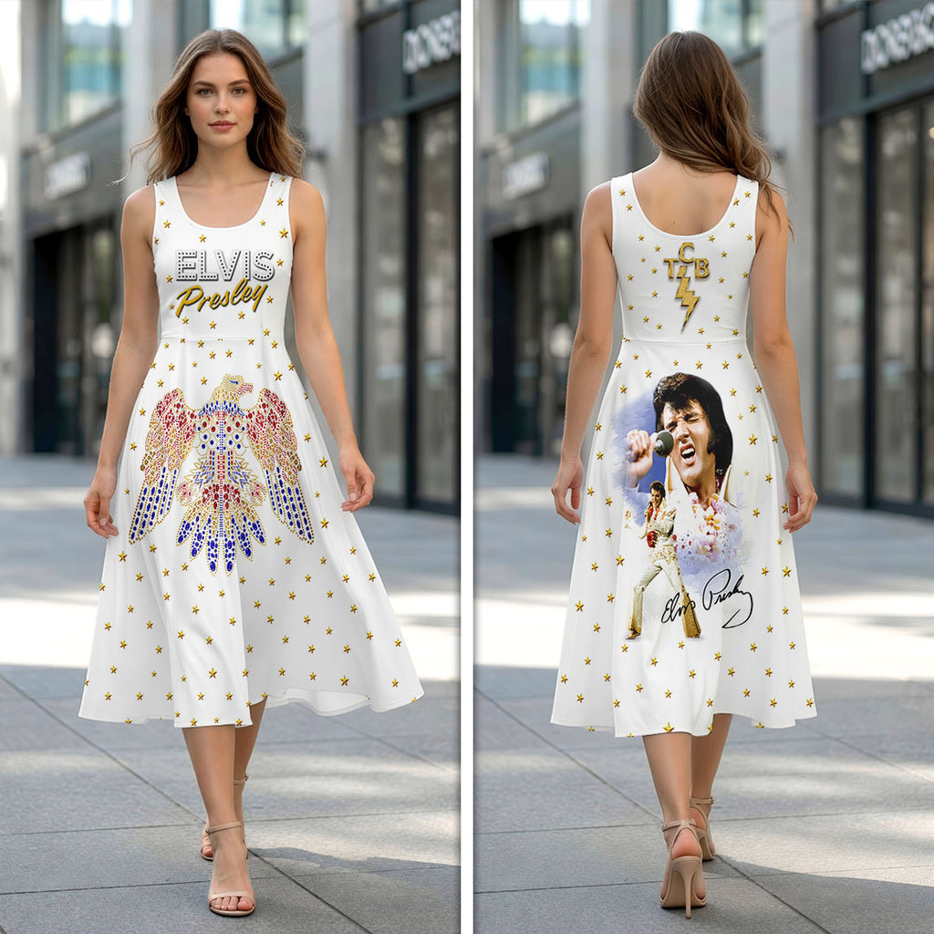 Elvis Presley Sleeveless Knee-Length Dress – HOATT19742